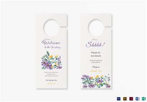 Door Hanger Template Illustrator Publisher