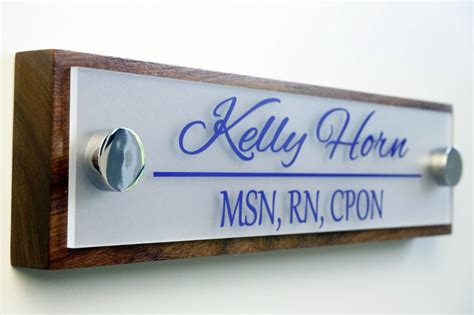 A professional door name plate template