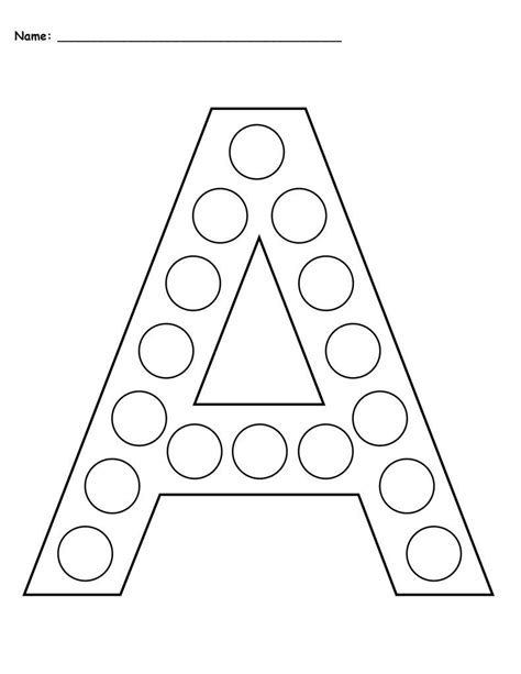 Dot marker alphabet tracing activity