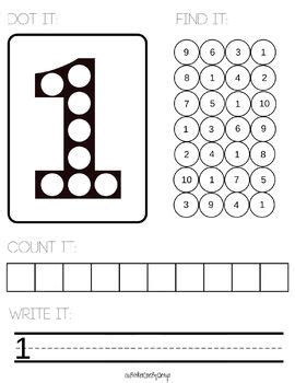 Dot marker number patterns activity