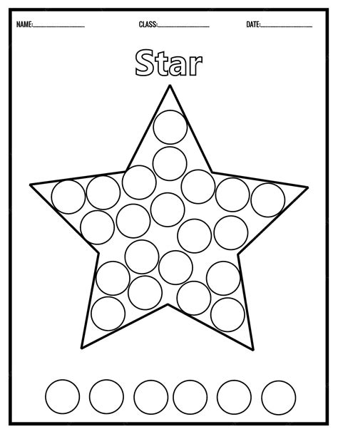 Dot marker shapes and colors activity