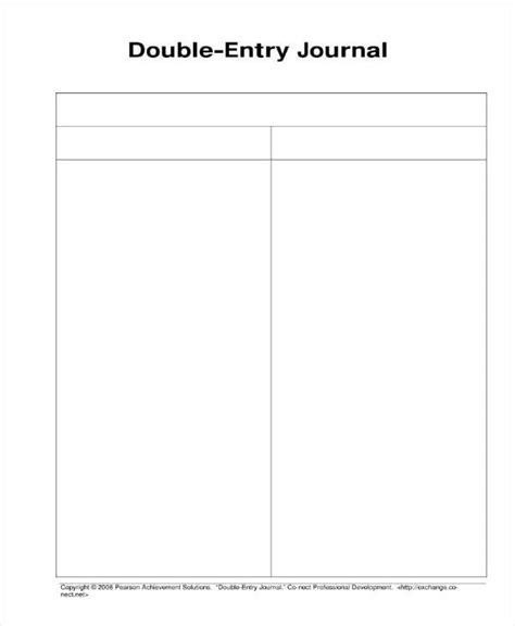 Double-entry template format 7