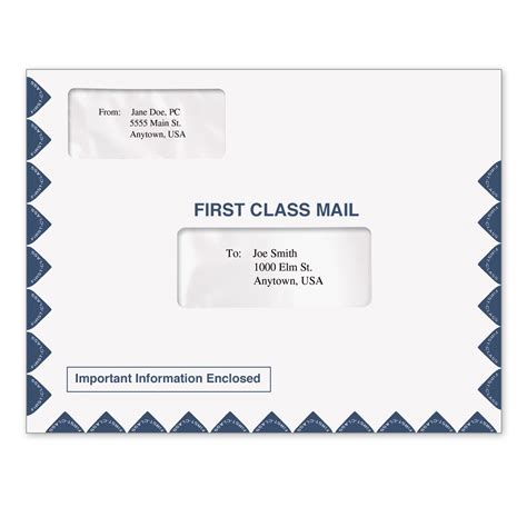 Double Window Envelope Template Example