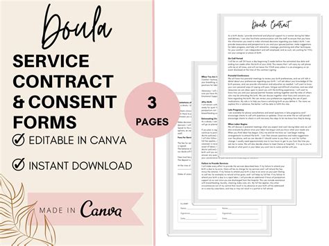 Doula Client Contract Template