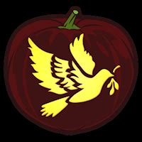 Dove and Olive Branch Pumpkin Carving Template