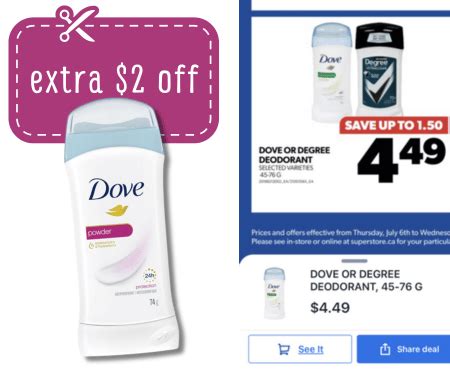 Dove Deodorant Coupons Discounts Offers