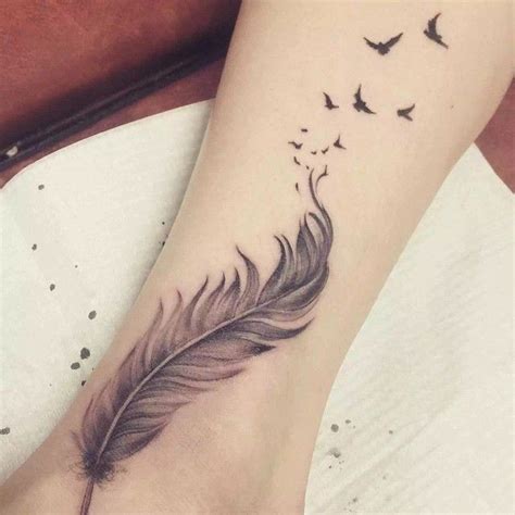 Dove Feather Tattoo Design