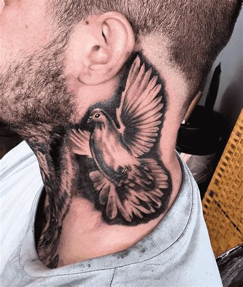 Dove Neck Tattoo Art