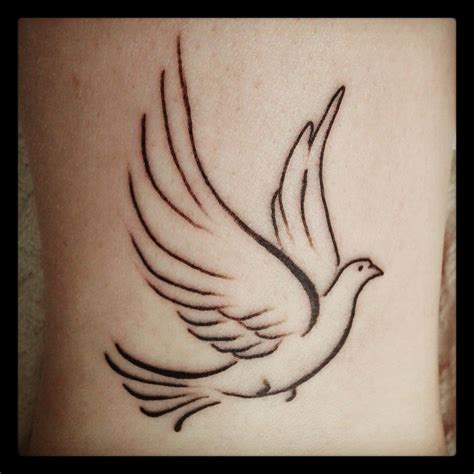 Realistic dove tattoos