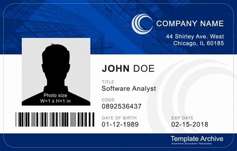 Downloading Word ID Card Templates