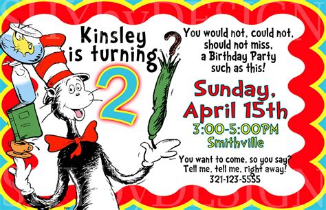 Dr. Seuss Anniversary Invitation