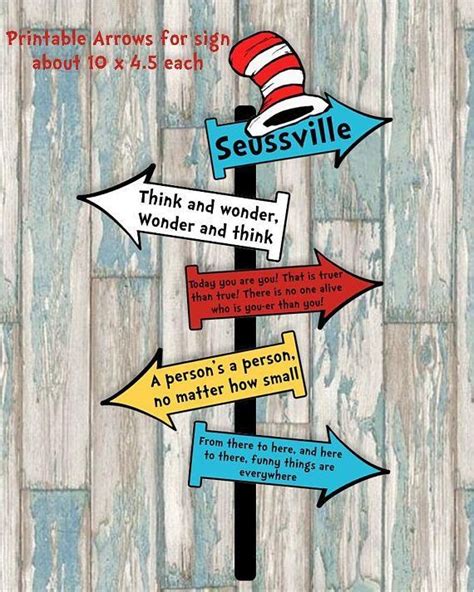 Dr. Seuss puzzles arrows template