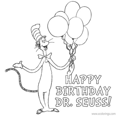 Dr. Seuss birthday coloring pages