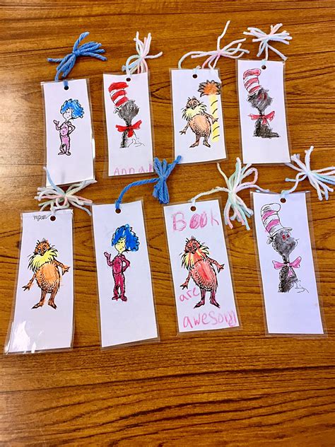 Dr. Seuss Bookmark Crafts for Kids