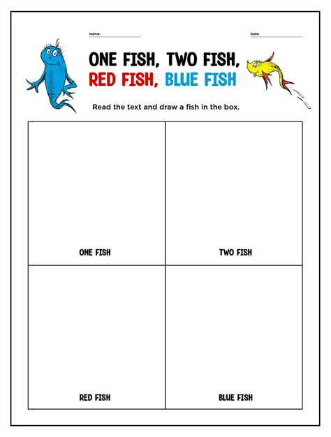 Dr. Seuss Fish Activity Sheets