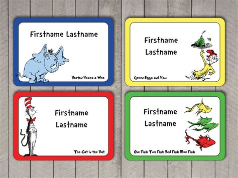 Dr. Seuss Fish Cards and Gift Tags