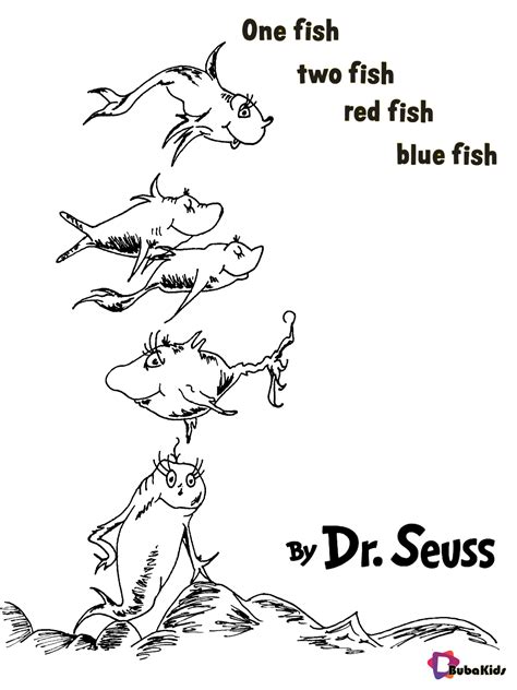 Dr Seuss Fish Coloring Pages