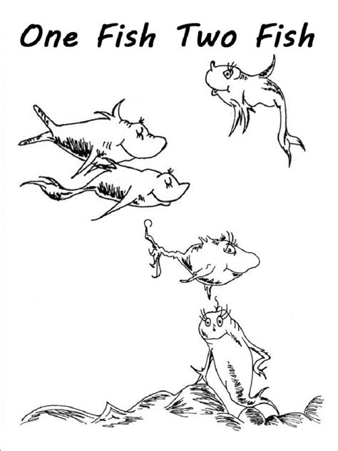 Dr Seuss Fish Coloring Pages for Events