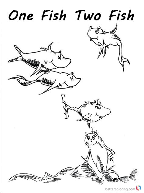 Dr. Seuss Fish Coloring Pages