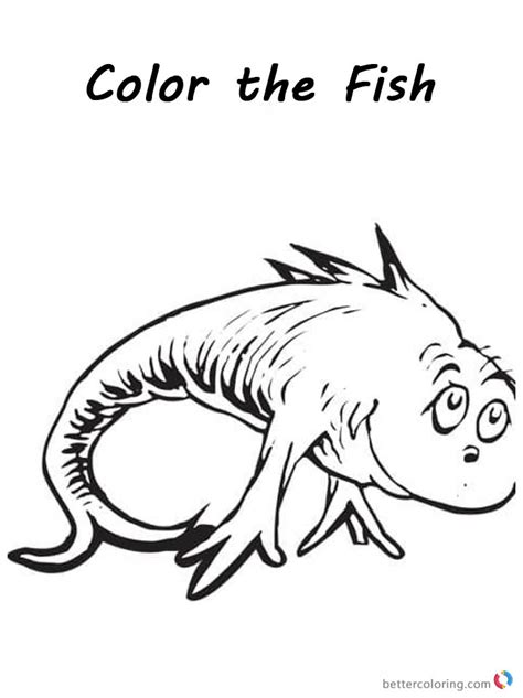 Dr Seuss Fish Printable Coloring Pages