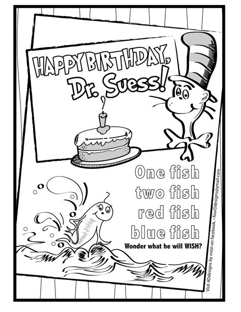 Dr. Seuss free coloring pages