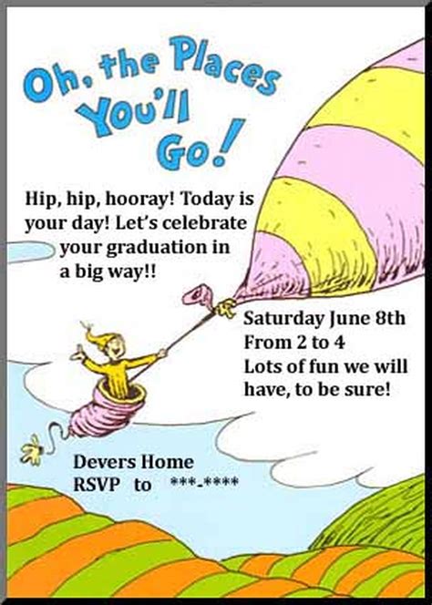 Dr. Seuss Grad Invitation 2