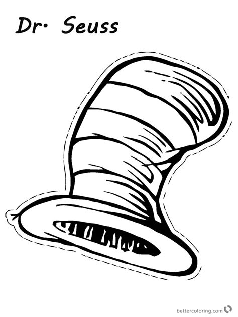 Dr. Seuss Hat Coloring Pages