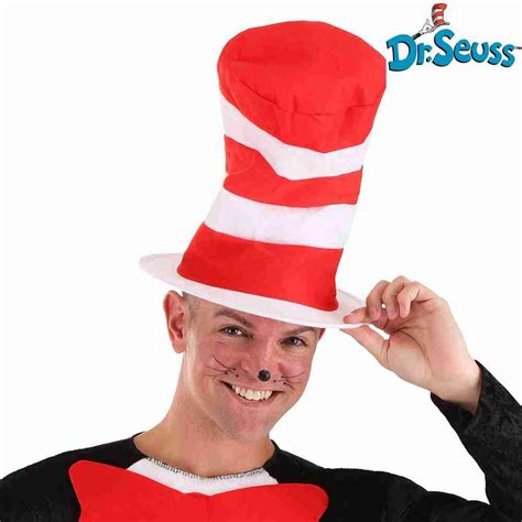 Red and white striped Dr. Seuss hat