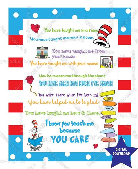 Dr. Seuss Teacher Notes for Classroom Inspiration