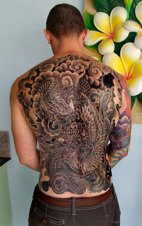 Dragon back tattoo design