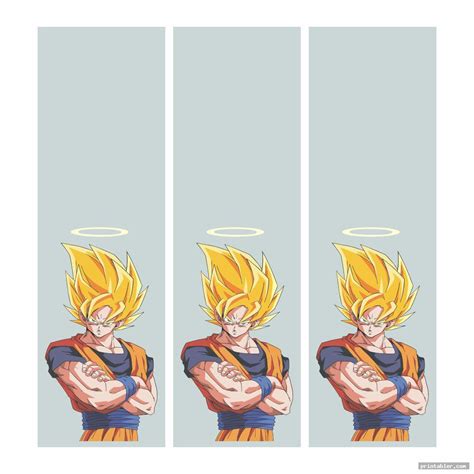 Dragon Ball Z bookmark templates