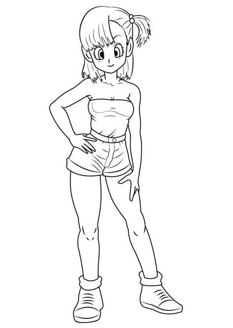 Bulma Dragon Ball Z Coloring Page