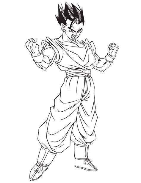 Gohan Dragon Ball Z Coloring Page