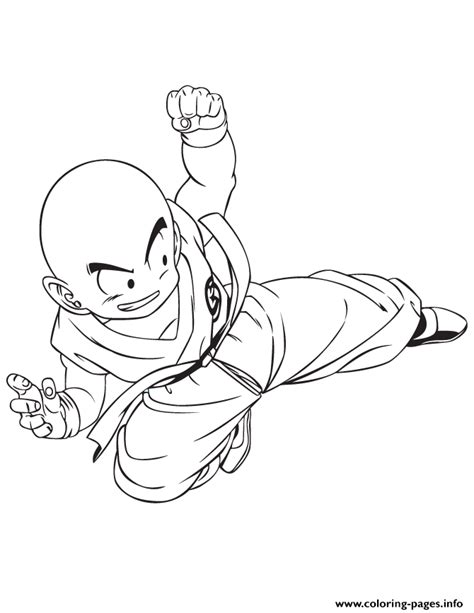 Kuririn Dragon Ball Z Coloring Page