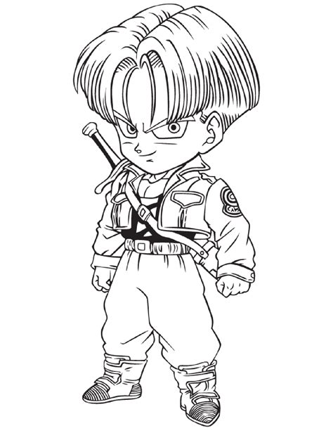 Trunks Dragon Ball Z Coloring Page