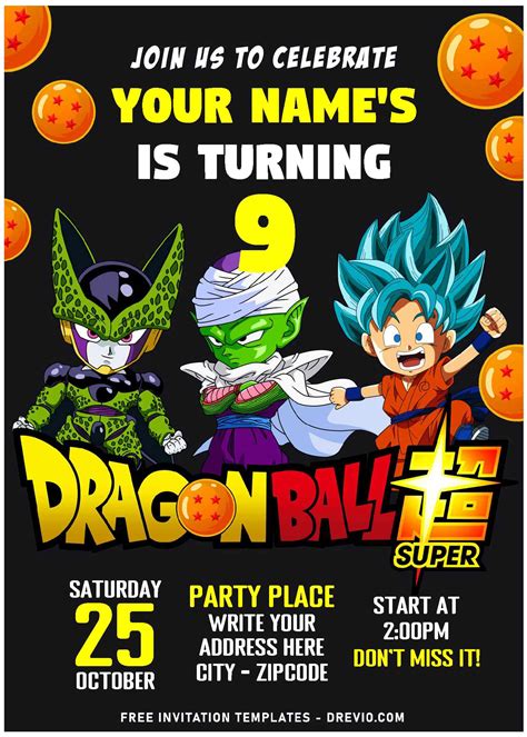 Dragon Ball Z Scouter Invitation