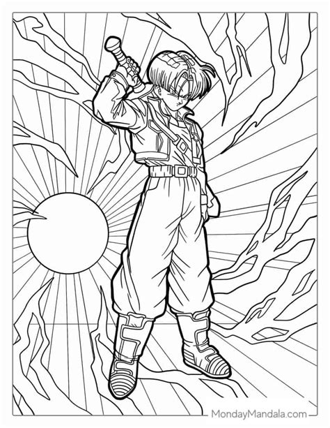 Dragon Ball Z Trunks coloring page