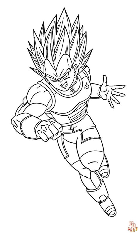 Dragon Ball Z Vegeta coloring page