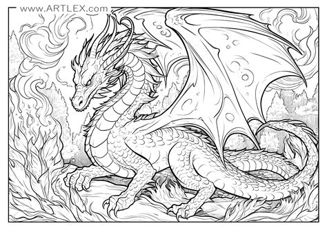 Dragon Coloring Page 5