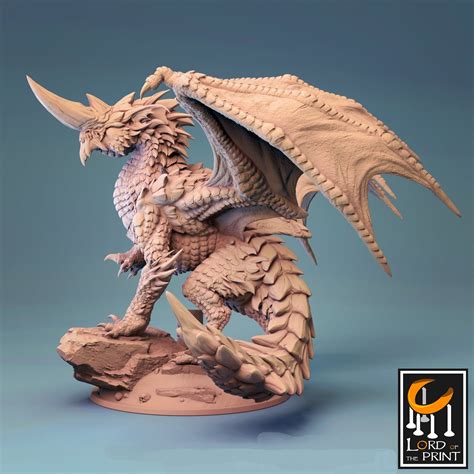 A 3D printed dragon miniature