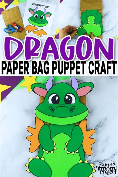 Dragon Paper Bag Puppet Crafts