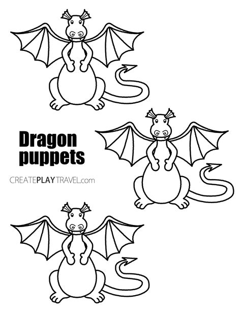 Dragon Puppet Templates Free