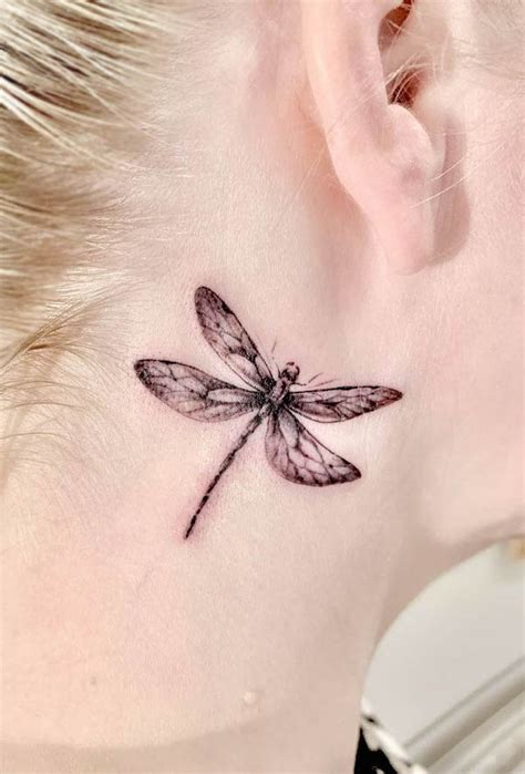 Dragonfly tattoo designs for neck