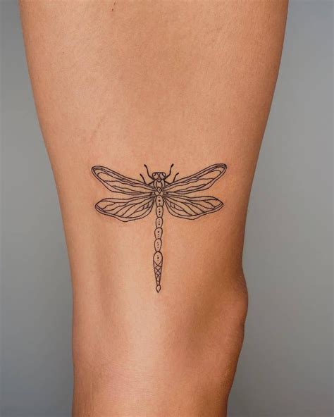 Dragonfly tattoo ideas for leg