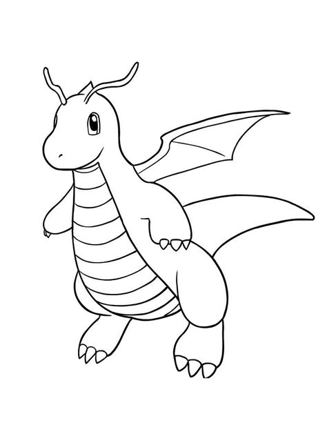 Dragonite coloring page