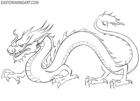 Drawing Chinese Dragon Body