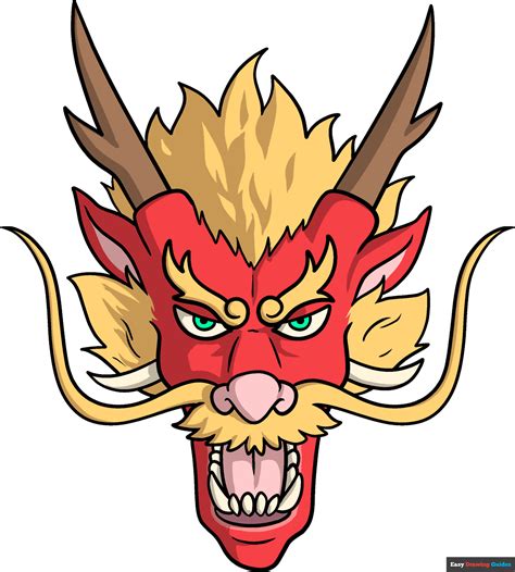 Drawing Chinese Dragon Head