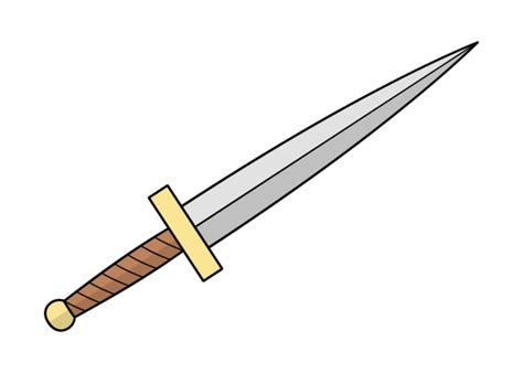 A detailed drawing of a dagger