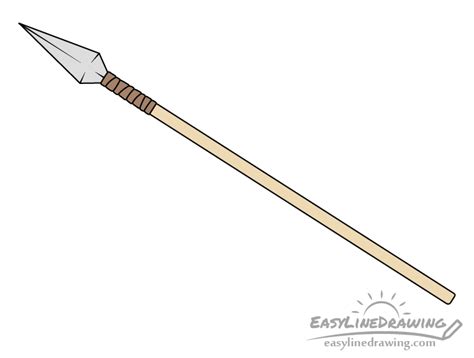 A detailed drawing of a spear