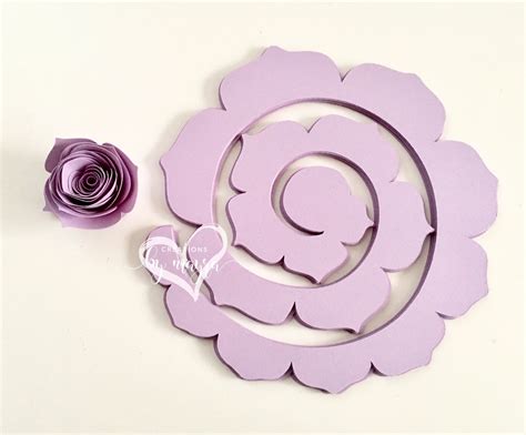 Drawing Spiral Paper Rose Template